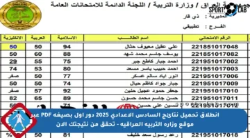 انطلاق تحميل نتائج السادس الإعدادي 2025 دور أول بصيغة PDF عبر موقع وزارة التربية العراقية – تحقق من نتيجتك الآن